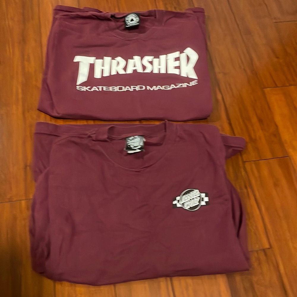 Skate Shirts Thrasher short sleeve Santa Cruz long sleeve size small